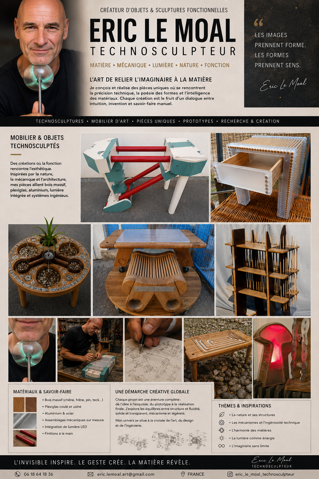 Eric Le Moal — Technosculpteur : créateur d'objets et de sculptures fonctionnelles